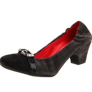 Amalfi Made In Italy Suede & Patent Leather Shoes 9.5 Black